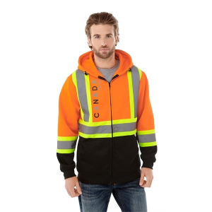 Hi-Vis Full Zip Polyester Fleece Hoodie