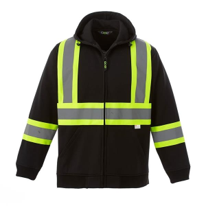 Hi-Vis Full Zip Polyester Fleece Hoodie