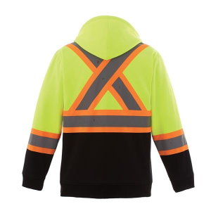 Hi-Vis Full Zip Polyester Fleece Hoodie