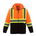 Hi-Vis Full Zip Polyester Fleece Hoodie