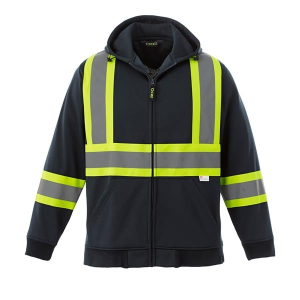 Hi-Vis Full Zip Polyester Fleece Hoodie