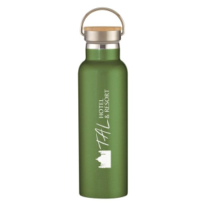 21 Oz. Tipton Stainless Steel Bottle With Bamboo Lid